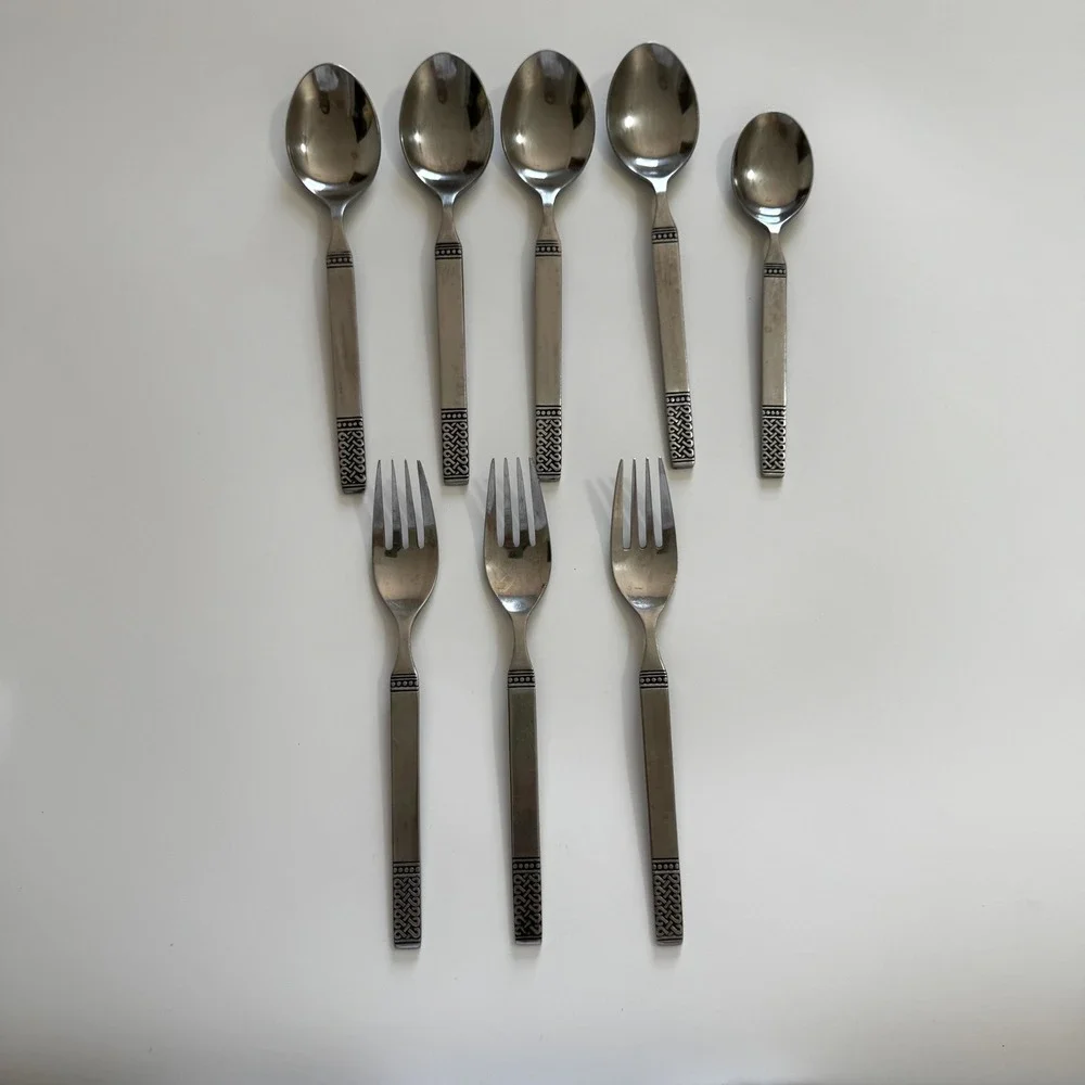 DANIKA MSI Celtic‎ Knot Stainless Mixed Lot 8 Pc Forks And Spoons Japan MCM